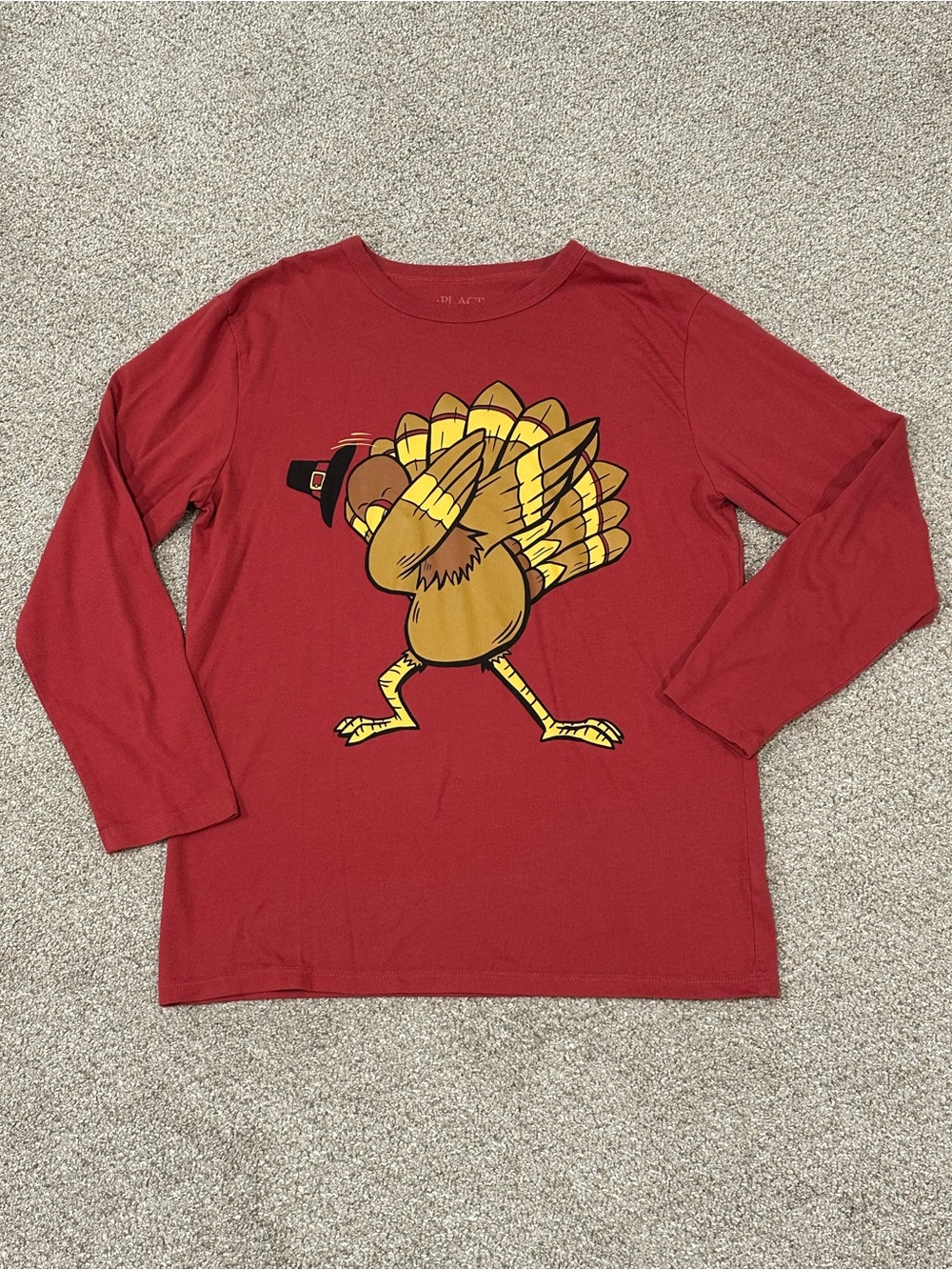 The Children’s Place Boys Thanksgiving Dabbing Turkey Long Sleeve Shirt